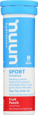 Nuun Hydration Drink Tab - Active - Fruit Punch - 10 Tablets - Case of 6