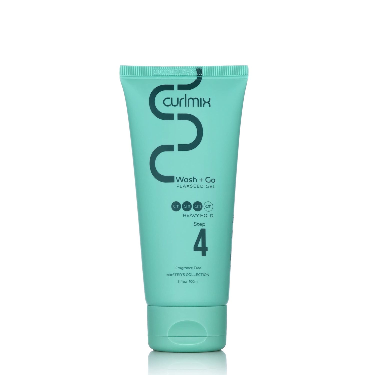 CurlMix Heavy Hold Flaxseed Gel for Curly Hair - Travel Size Sample 3.4 oz - Defines Elongates Curls without Dryness or Flaking - Fragrance Free