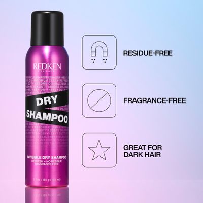 Redken Invisible Dry Shampoo For All Hair Types - Lightweight Residue-Free, Fragrance-Free