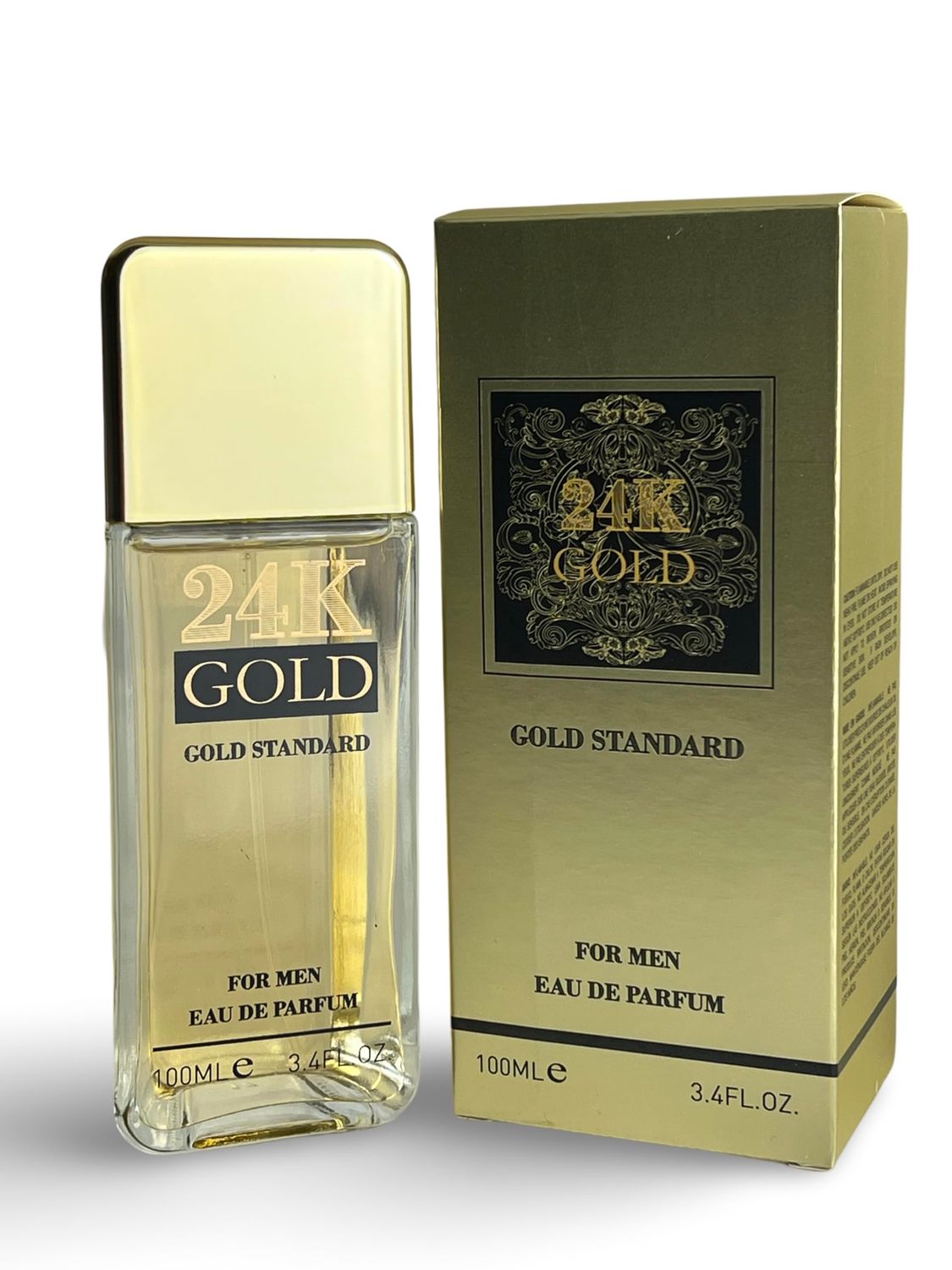 United Scents 24K GOLD Eau de Parfum for Men, 3.4 Fl Oz, Notes Blood Orange, Grapefruit, Mint