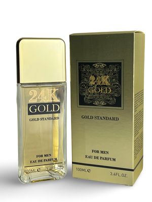 United Scents 24K GOLD Eau de Parfum for Men, 3.4 Fl Oz, Notes Blood Orange, Grapefruit, Mint