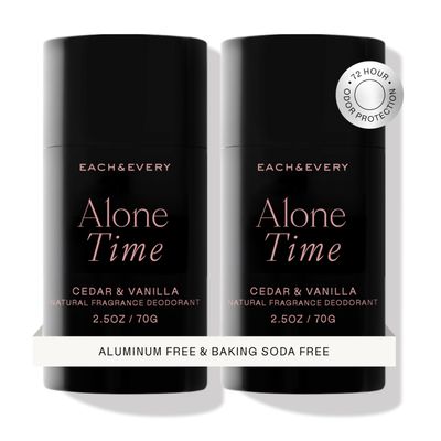 Each Every Aluminum Free Deodorant for Men Women, Cedar Vanilla - All Natural Deodorant for Sensitive Skin, EWG Verified - Clean, Baking Soda Free, Plant-Based Fragrance - 2.5oz, 2 Pack