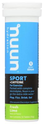 Nuun Energy Fresh Lime Electrolyte Caffeine Drink Tablets (6 Tubes of 10 Tabs)6