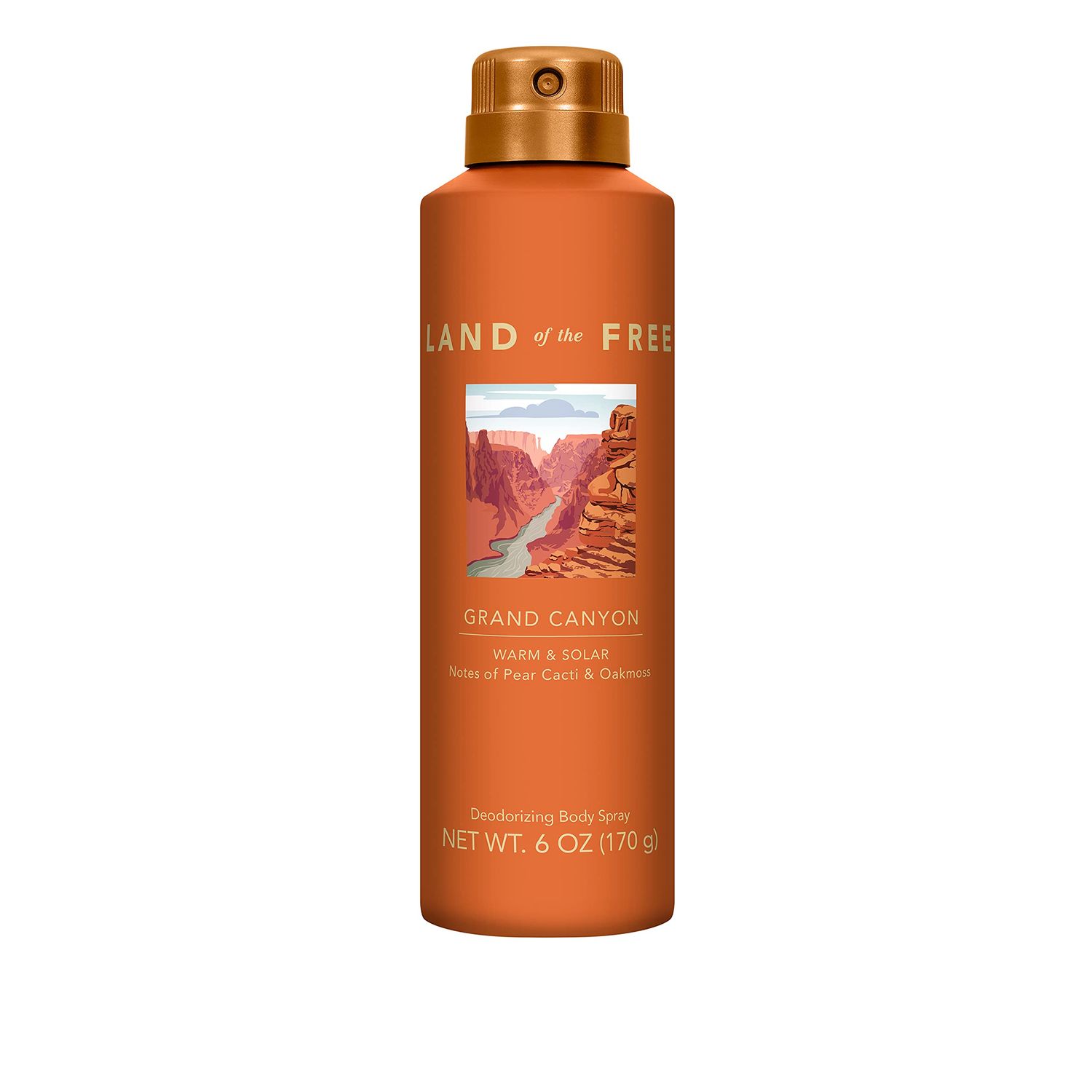 Land of the Free Grand Canyon Body Spray, 6 OZ, Pack of 1