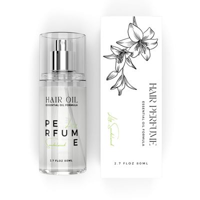 Hair Perfume Oil for Women (Lily Sandalwood), Argan Oil Heat Protection Spray for Dry, Damaged, Firzzy Hair Care, Long Lasting Fragrance Mist with Keratin Elastin for Nourish Smooth 2.7 fl oz