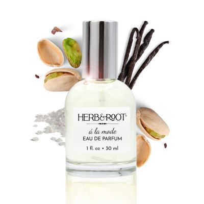 Herb Root A La Mode Eau de Parfum, Pistachio, Sea Salt, Vanilla Gourmand Fragrance, Beach Summer Vibes, 1 oz