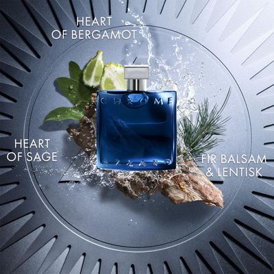Azzaro Chrome Parfum for Men - Citrus Fougre Fragrance with Bergamot Notes, Fresh Aromatic Scent, Intense and Lasting
