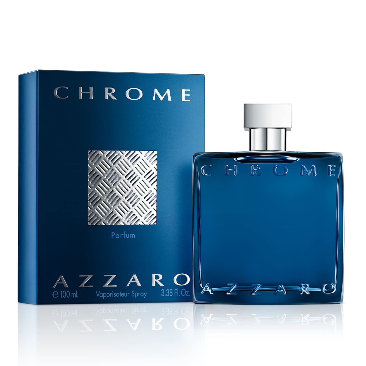 Azzaro Chrome Parfum for Men - Citrus Fougre Fragrance with Bergamot Notes, Fresh Aromatic Scent, Intense and Lasting