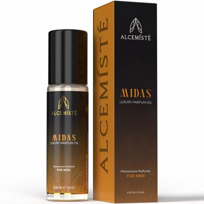 ALCEMISTE - Pheromone Cologne For Men - Men&#39;s Cologne Infused with Pure Pheromones - Roll On Pheromone Perfume Oil For Him - Long-Lasting Formula - Bold, Magnetic, Travel Size - 0.34 oz (10 mL)