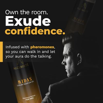 ALCEMISTE - Pheromone Cologne For Men - Men's Cologne Infused with Pure Pheromones - Roll On Pheromone Perfume Oil For Him - Long-Lasting Formula - Bold, Magnetic, Travel Size - 0.34 oz (10 mL)