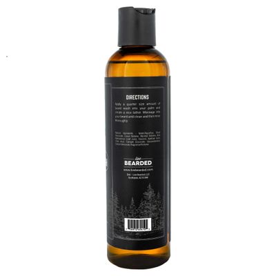 Live Bearded Beard Wash, 8 fl oz - Water-Based Face Cleanser with All-Natural Ingredients for a Gentle, Deep Clean - Made in the USA Straight Up Unscented - Fragrance-Free