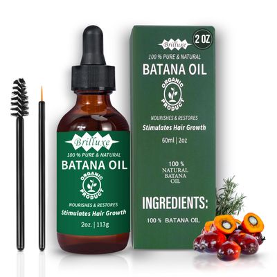 Brilluxe Batana Oil for Hair Growth - 100 Pure Natural Batana Oil, Improve Hair Skin Radiance Nourishment, All Hair Types