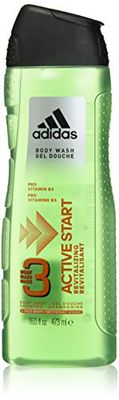 Adidas Fragrance Male Personal Care 3-in-1 Body Wash, Active Start, 16 Fluid Ounce