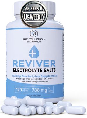 REVIVER Salt Pills with Electrolytes, 120 Salt Tablets for Runners, Fasting Salts Tabs Fasting Electrolytes Tablets, Sugar Free Electrolyte Tablets, Carnivore Electrolyte Pills, Fasting Supplement