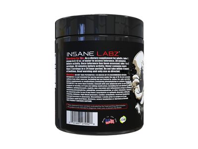 Insane Labz Psychotic Black Edition Mid Stimulant Pre Workout Powder, Energy Focus Pumps, Loaded with Creatine Beta Alanine Taurine Fueled by AMPiberry, 35 Servings (Gummy Candy)