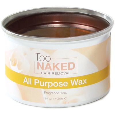 Too Naked Hair Removal All Purpose Wax, Non-Sticky Salon Wax, 100 Vegan, Fragrance-Free, 14 oz.