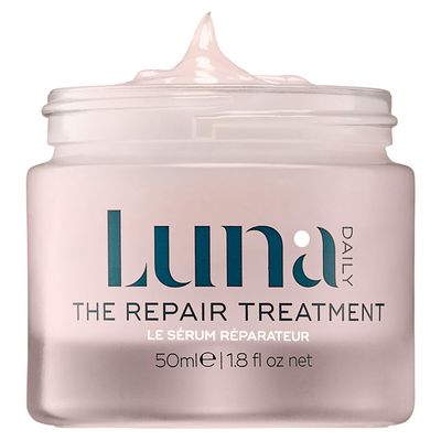 Luna Daily The Repair Treatment Intensive Hydration Soothing Cream for Dry Sensitive Skin Natural Ingredients, Vegan, Fragrance-Free, 1.8 fl oz