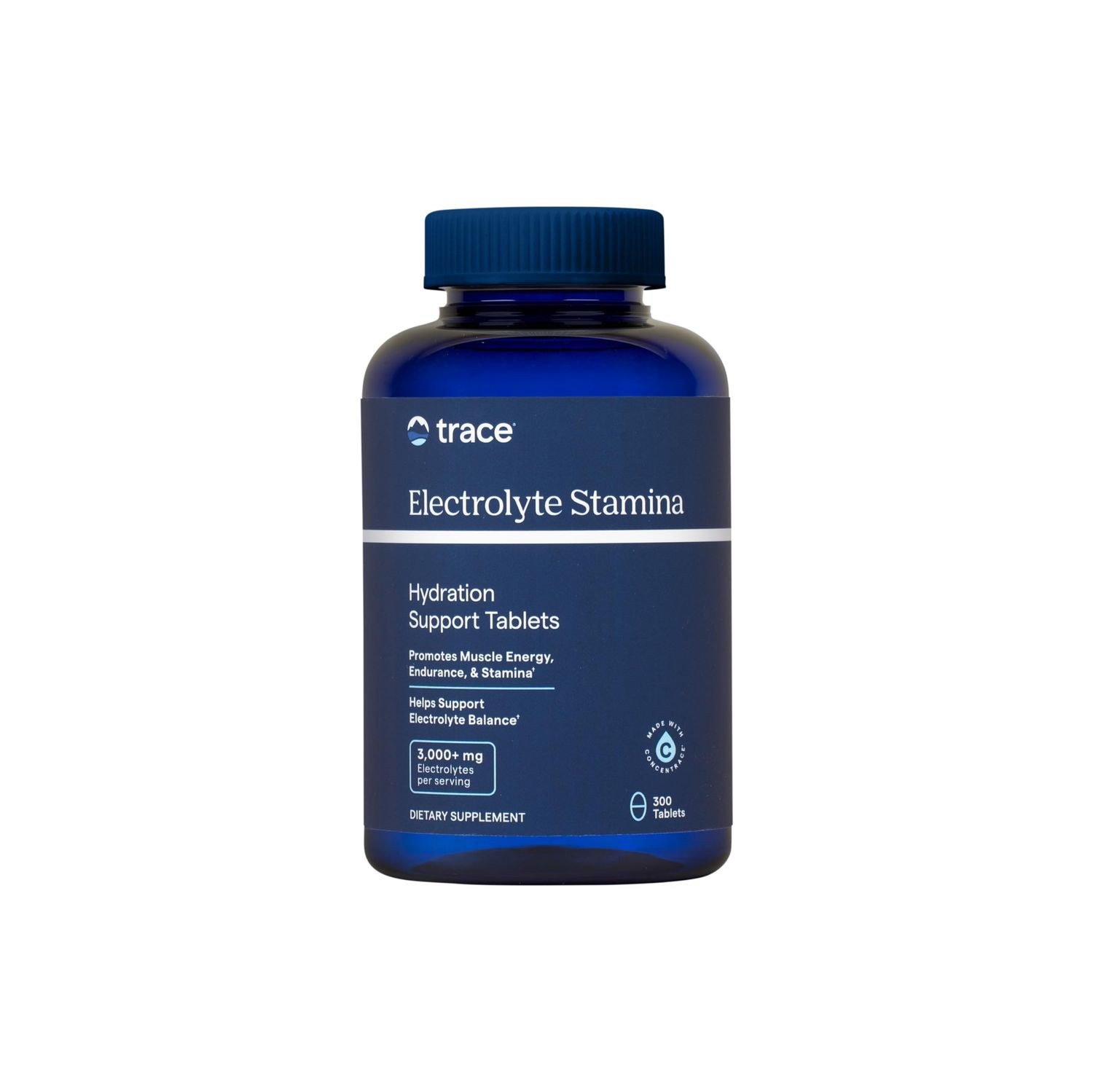 Trace Minerals Electrolyte Stamina - Heart Health Hydration Support - Electrolyte Supplement Aids Muscle Cramp Relief Endurance - Mineral Supplement with Magnesium - 300 Tablets (50 Servings)