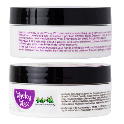 Snip-its Wacky Kids Hair Wax 2oz Medium Strong Hold Baby Hair Gel Alternative with Fresh Tropical Fragrance - All Natural Salon Quality Product Made in USA