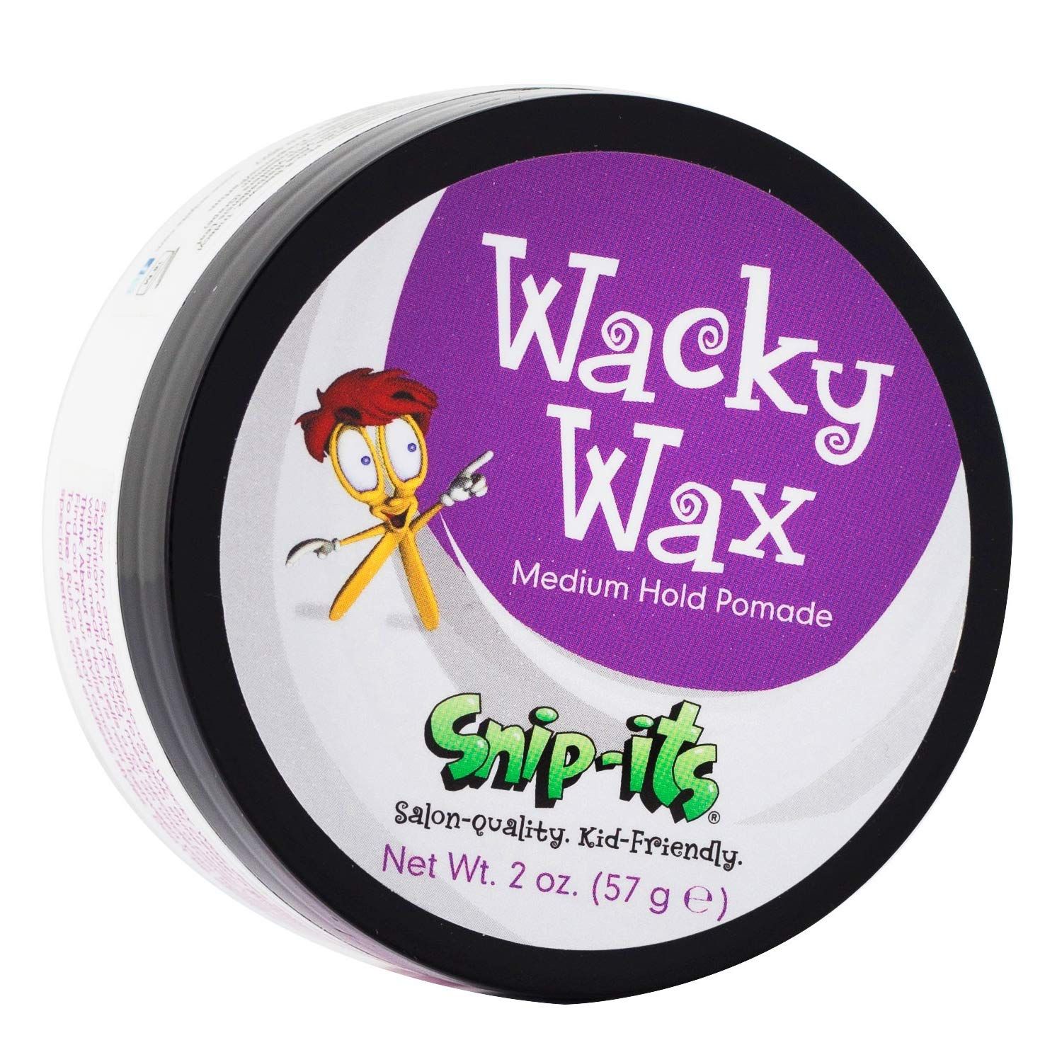 Snip-its Wacky Kids Hair Wax 2oz Medium Strong Hold Baby Hair Gel Alternative with Fresh Tropical Fragrance - All Natural Salon Quality Product Made in USA