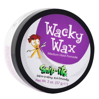 Snip-its Wacky Kids Hair Wax 2oz Medium Strong Hold Baby Hair Gel Alternative with Fresh Tropical Fragrance - All Natural Salon Quality Product Made in USA