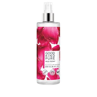 Good Kind Pure Wild Peony Body Mist Spray - Vibrant, Floral Fragrance - Notes of Peony Pink Grapefruit Glimmer - Clean, Vegan, Long-Lasting Formula - 8.4 Fl Oz