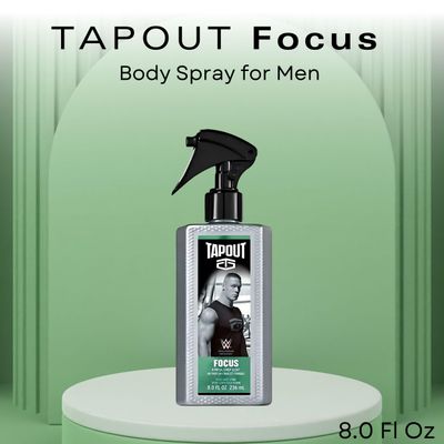Tapout Focus Body Spray Perfume for Men - Refreshing Fragrance, 8 oz