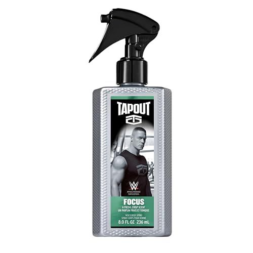 Tapout Focus Body Spray Perfume for Men - Refreshing Fragrance, 8 oz