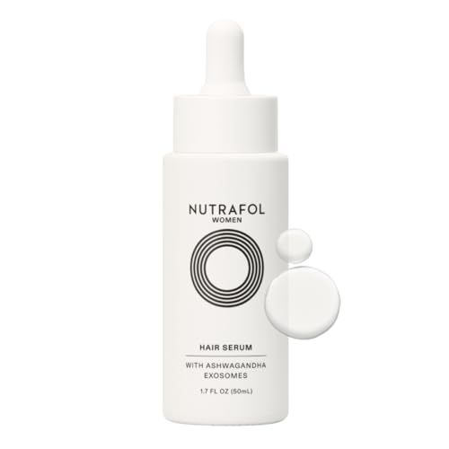 Nutrafol Women&#39;s Hair Serum, Supports Visibly Thicker and Stronger Hair, Vegan, Lightweight and Fast-Absorbing - 1.7 Fl Oz, 1 Bottle