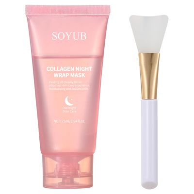 ZCMN Collagen Night Wrapping Mask for Face, Hydrolyzed Collagen Peel Off Facial Mask, Smooth Tight Skin, Reduce Fine Lines Dullness, Sensitive Care For All Skin