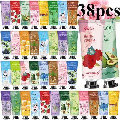 38 Pack Hand Cream Gifts Set,Easter Basket Stuffers for Kids,Thank You Gifts, Bridesmaid Gifts,Gifts for Women,Natural Plant Fragrance Hand Lotion Travel Size Mini Hand Cream for Dry Cracked Hands