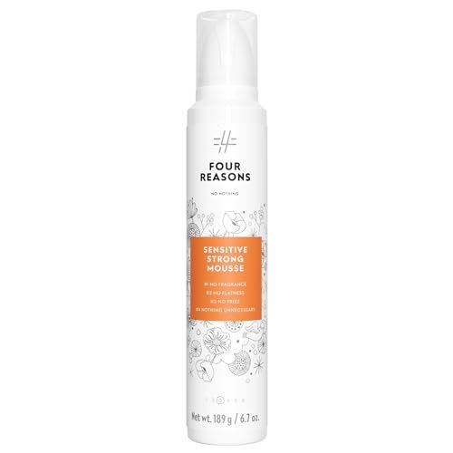 No nothing Very Sensitive Strong Hair Volumizing Mousse - Hypoallergenic, Unscented, Free from Fragrance, Paraben, Alcohol and Gluten, Soy-Free, 6.8 oz