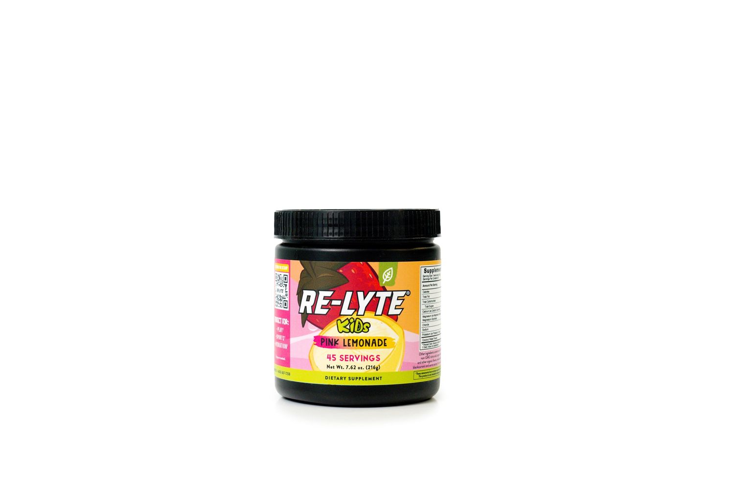 REDMOND Re-Lyte Kids Hydration Electrolyte Mix Powder, Pink Lemonade 7.62 oz