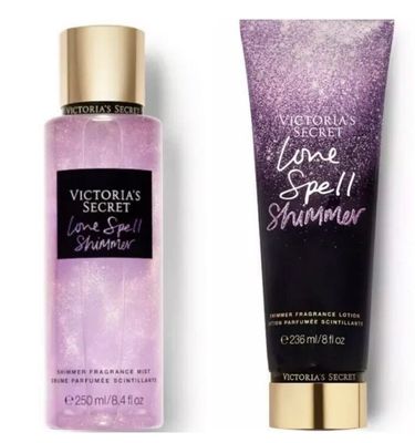 Victoria&#39;s Secret Fragrance Body Lotion Body Mist Set (Love Spell Shimmer)