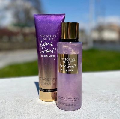 Victoria's Secret Fragrance Body Lotion Body Mist Set (Love Spell Shimmer)