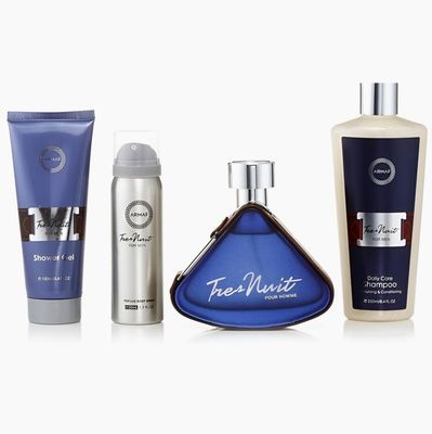 Armaf Tres Nuit 4-Piece Set for Men, (Eau De Parfum 3.4 Ounce Shower Gel 3.4 Ounce Body Spray 1.7 Ounce Shampoo 8.4 Ounce)