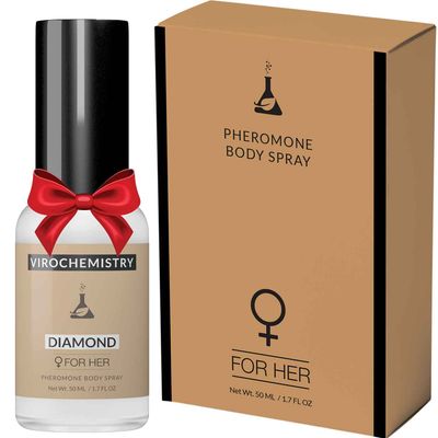 VIROCHEMISTRY Pheromones For Women (DIAMOND) Body Spray - Elegant, Ultra Strength Organic Human Pheromones Fragrance Body Spray 50mL - Human Grade Pheromones to Attract Men