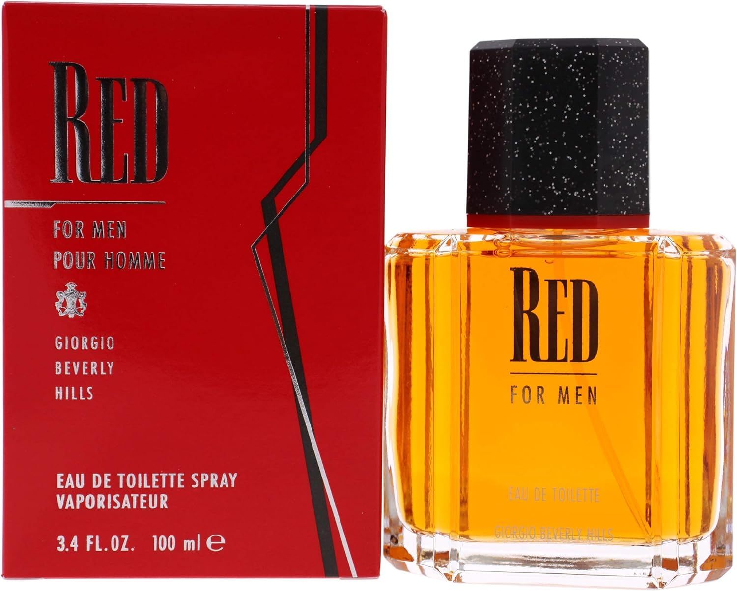 Giorgio Beverly Hills Men&#39;s Cologne, Red, Eau De Toilette EDT Spray, 3.4 fl oz