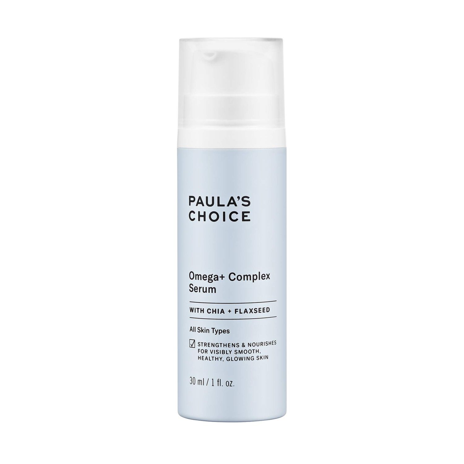 Paula&#39;s Choice Omega Complex Serum with Hyaluronic Acid, Fatty Acids Ceramides, Lightweight Hydration for Fine Lines Wrinkles and Dryness, Fragrance-Free Paraben-Free, 1 Fl Oz