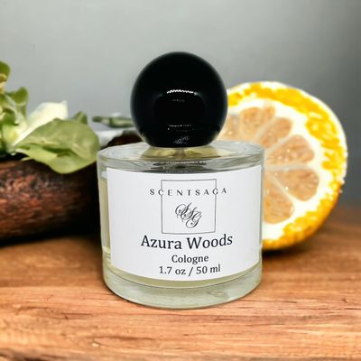 Scentsaga Azura Woods Cologne For Men 1.7oz 50ml. Inspired by Bleu Perfume. Citrus Woody