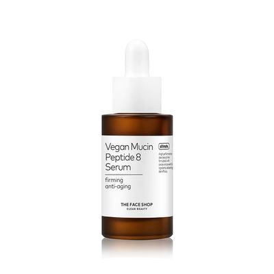 The Face Shop 8 Peptide Serum, Vegan Mucin for Hydrating Firming, Anti Aging Serum for All Skin Types, Korean Skin Care, 30ml1.01 fl. oz