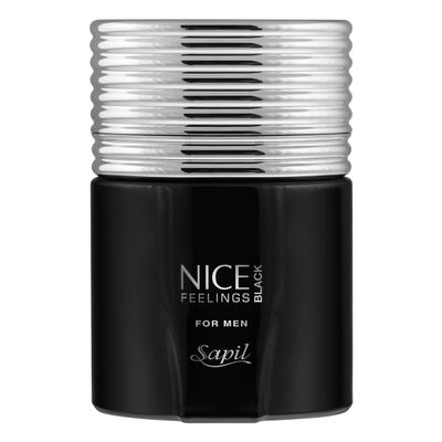 Sapil Nice Feelings Black Perfume for Men - Long-lasting Dubai Cologne, Aromatic Fougere Fragrance, 2.5 Oz (75 ml) - Arabic Cologne for Daily Use