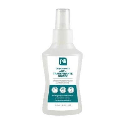 Pili Antiperspirant Deodorant - No Stains, Fragrance-Free, Long-Lasting Protection for Underarms, Hands Feet, Unisex
