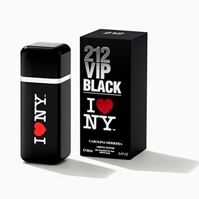 Carolina Herrera 212 Vip Black I Love Ny Edition Eau De Parfum Spray for Men, 3.4 Ounce