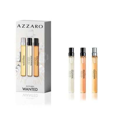 Azzaro The Most Wanted Men&#39;s Cologne Discovery Set - 3-Piece Fragrance Sample Kit Includes 3 Travel Size Sprays - The Most Wanted Eau de Parfum Intense, The Most Wanted Parfum, Wanted Eau de Parfum