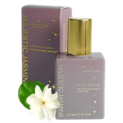 MADRE LUNA AYURVEDIC SKIN CARE, Majestic Jasmine Roll-On Natural Perfume for Women - Long-Lasting Alcohol-Free Fragrance with Destilated Oils, Natural Scent, 10 ml Floral Elegant