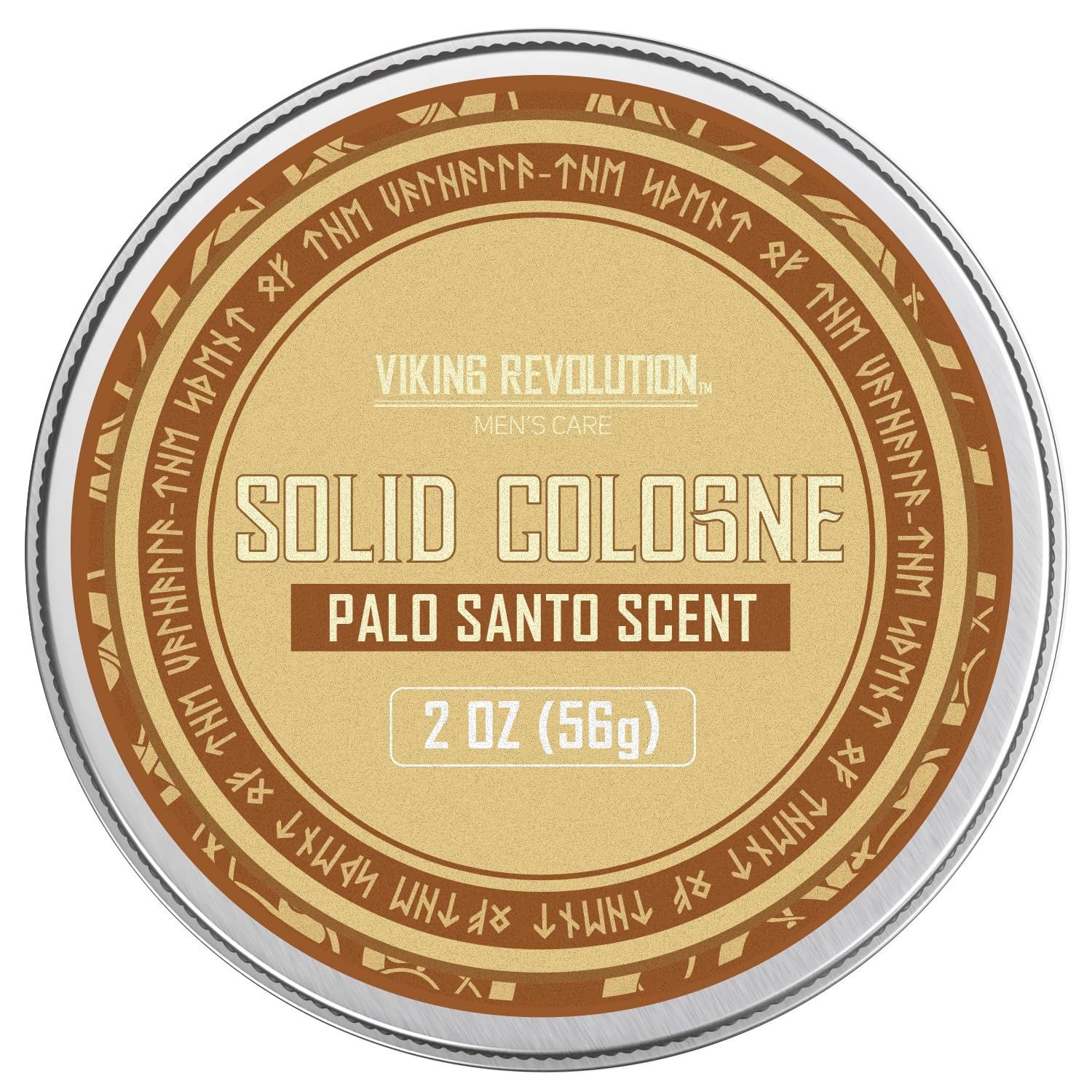 Viking Revolution Palo Santo Mens Solid Cologne Men 2 Oz - Men Solid Perfume with Palo Santo Cologne for Men - Balm Cologne for Mens Cologne Balm Travel Cologne Wax (1 pack, Palo Santo)
