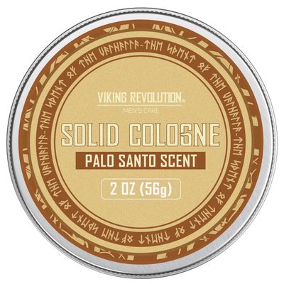 Viking Revolution Palo Santo Mens Solid Cologne Men 2 Oz - Men Solid Perfume with Palo Santo Cologne for Men - Balm Cologne for Mens Cologne Balm Travel Cologne Wax (1 pack, Palo Santo)