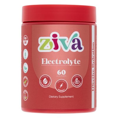 Ziva Electrolyte Gummies - Hydration and Energy Support for Rapid Rehydration - Electrolytes for Athletes, Runners Active Lifestyles - 60 Count