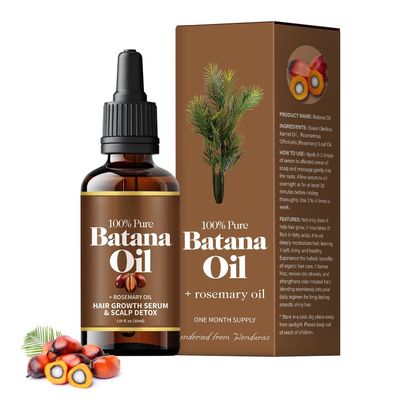 XiuFa Batana Oil with Rosemary for Hair Growth,100 Organic Batana Oil from Honduras with Rosemary,Nourishes hair, for All Hair Types, 30ml 1 Fl Oz (1pcs), Brown